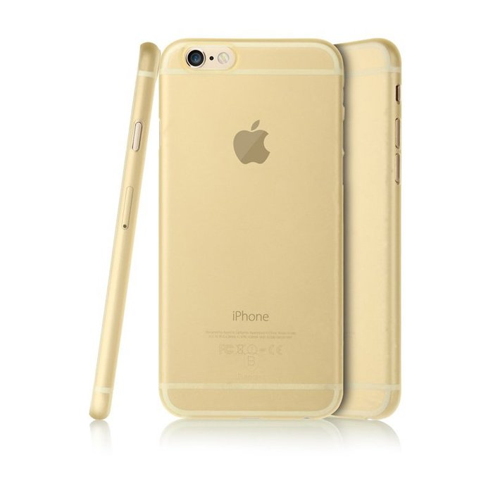 Напівпрозорий чохол Baseus Slender золотий для iPhone 6 Plus/6S Plus
