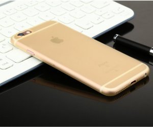 Напівпрозорий чохол Baseus Slender золотий для iPhone 6 Plus/6S Plus