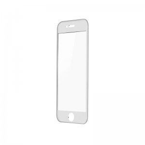 Защитное стекло iBacks Full прозрачный + серебристый для iPhone 6/6S