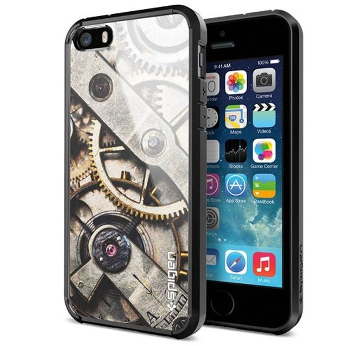 Чехол-накладка для Apple iPhone 5S/5 - SGP Ultra Hybrid прозрачный + серый Чехол-накладка для Apple iPhone 5S/5 - SGP Ultra Hybrid прозрачный + серый