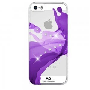Чехол-накладка для Apple iPhone 5S/5 - White Diamonds Liquids фиолетовый