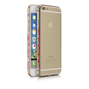 Бампер с рисунком iBacks Cameo Flame золотой для iPhone 6