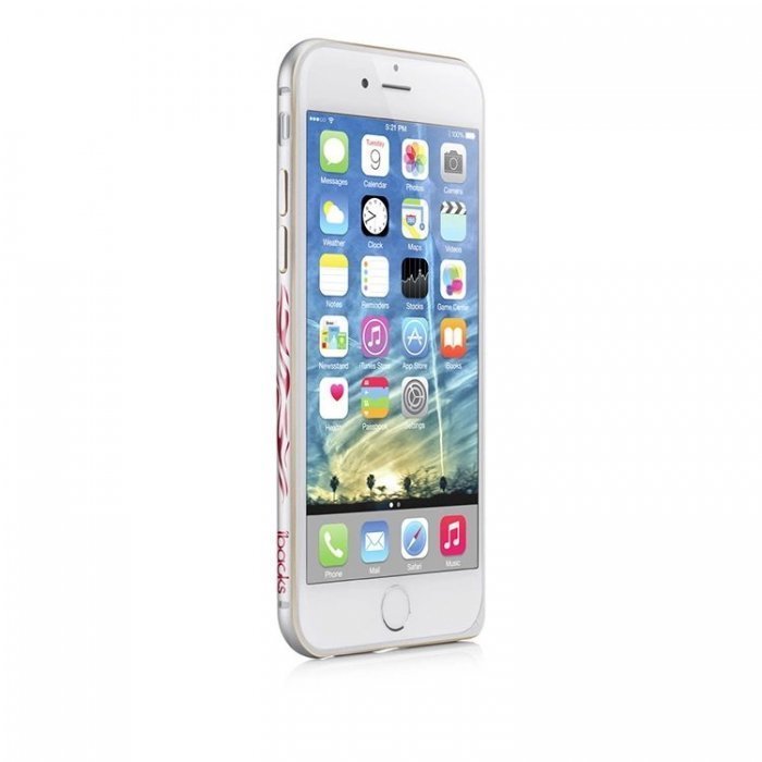 Чехол-бампер для iPhone 6 Plus/6S Plus - iBacks Flame серебритистый Чехол-бампер для iPhone 6 Plus/6S Plus - iBacks Flame серебритистый