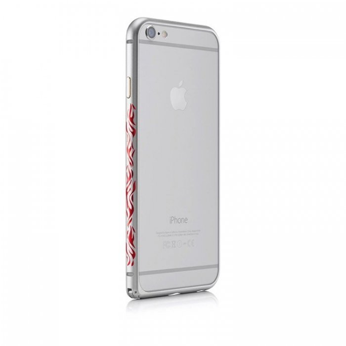 Чехол-бампер для iPhone 6 Plus/6S Plus - iBacks Flame серебритистый Чехол-бампер для iPhone 6 Plus/6S Plus - iBacks Flame серебритистый