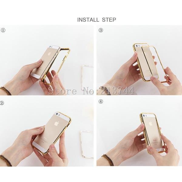 Чехол-бампер для Apple iPhone 5/5S Diamond Crystal золотистый Чехол-бампер для Apple iPhone 5/5S Diamond Crystal золотистый