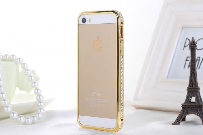 Чехол-бампер для Apple iPhone 5/5S Diamond Crystal золотистый Чехол-бампер для Apple iPhone 5/5S Diamond Crystal золотистый