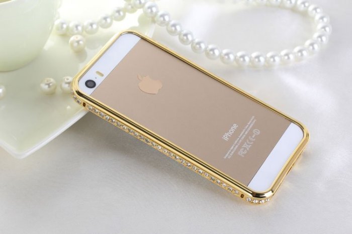 Чехол-бампер для Apple iPhone 5/5S Diamond Crystal золотистый Чехол-бампер для Apple iPhone 5/5S Diamond Crystal золотистый
