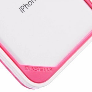 Пластиковый бампер Baseus New Age белый + розовый для iPhone 5C