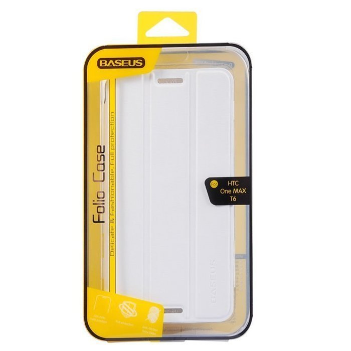 Чохол (книга) Baseus Folio білий для HTC One MAX T6