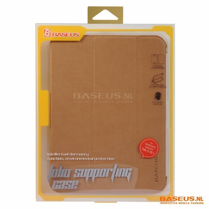 Чохол (книжка) BASEUS Folio коричневий Samsung Tab 3 10.1