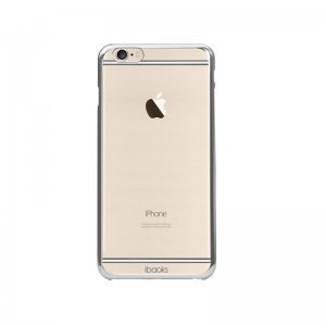 Чехол-накладка для iPhone 6 Plus/6S Plus - iBacks iFling Electroplating прозрачный + серебристый