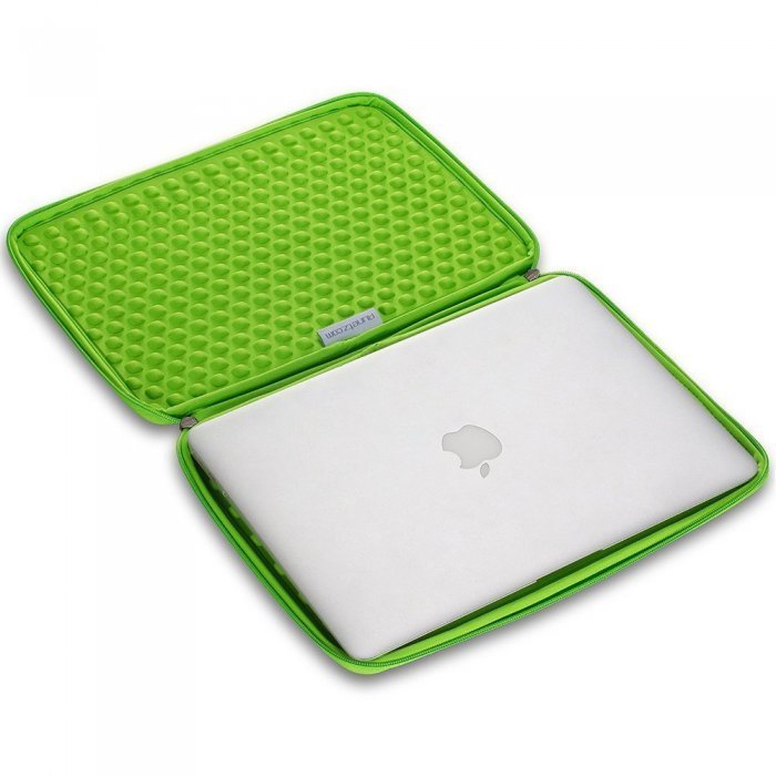 Чохол-кишеня для Apple MacBook 13" - Runetz Neoprene Sleeve сірий + зелений Чохол-кишеня для Apple MacBook 13" - Runetz Neoprene Sleeve сірий + зелений