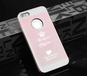 Чохол-накладка iBacks Cameo Crown рожевий для iPhone 5/5S/SE