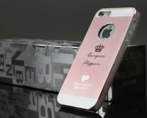 Чохол-накладка для Apple iPhone 5 / 5S / SE - iBacks Cameo Crown рожевий