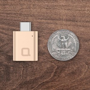 Переходник NoNDA с USB на USB-C золотистый