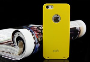 Чехол-накладка для Apple iPhone 4/4S - Moshi iGlaze 4 желтый