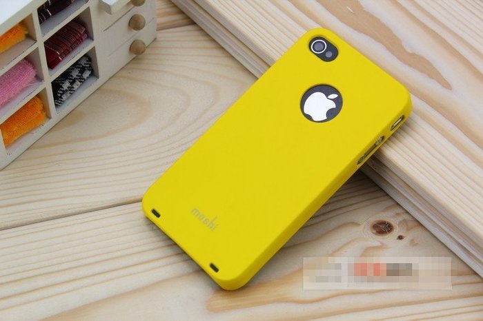 Чехол-накладка для Apple iPhone 4/4S - Moshi iGlaze 4 желтый