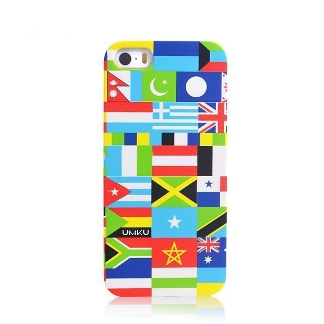 Чехол-накладка для Apple iPhone 4/4S - UMKU Flags разноцветный
