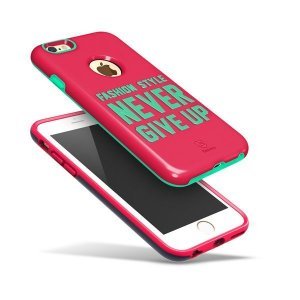 Чехол с рисунком Baseus Fashion розовый + зеленый для iPhone 6/6S