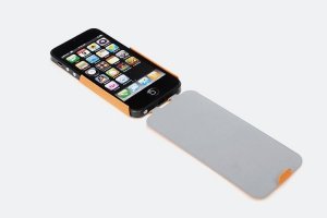 Чехол-флиппер для Apple iPhone 5/5S - ROCK Eternal оранжевый