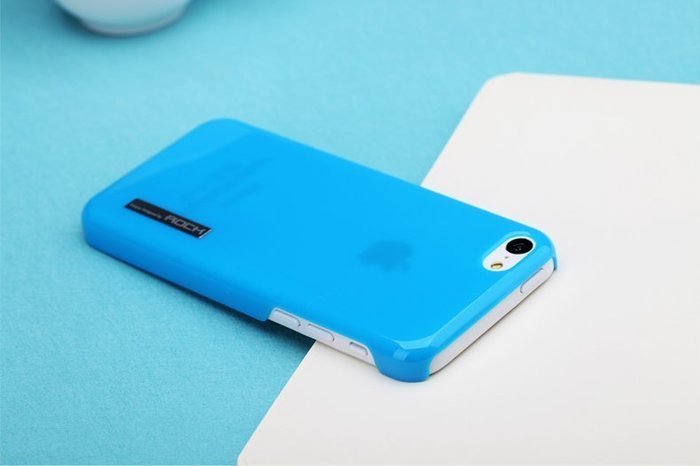 Пластиковый чехол ROCK Ethereal голубой для iPhone 5C