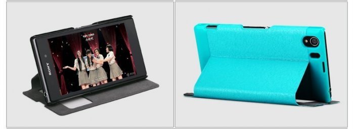 Чохол-книжка для Sony Xperia Z1 - ROCK Excel блакитний