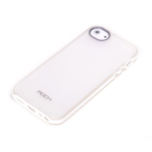 Силиконовый чехол ROCK Joyful белый для iPhone 5/5S/SE