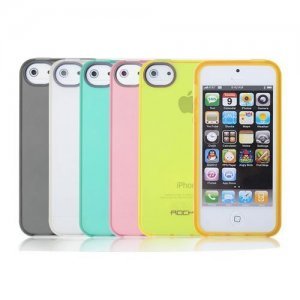 Силиконовый чехол ROCK Joyful белый для iPhone 5/5S/SE