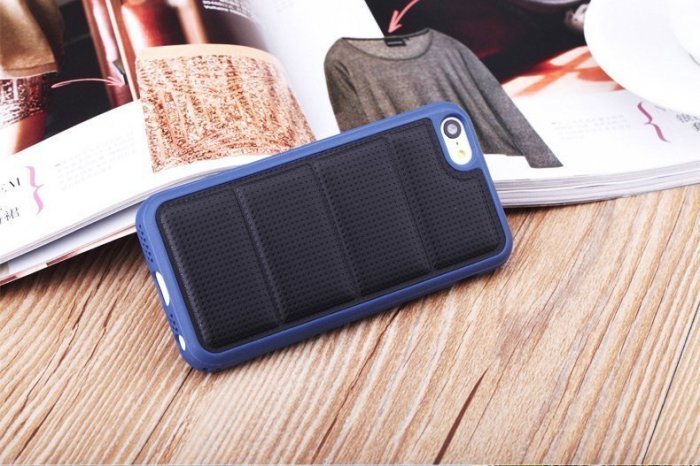 3D чехол ROCK Matts черный + синий для iPhone 5C