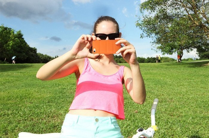 Чехол-накладка для Apple iPhone 5C - ROCK Matts оранжевый