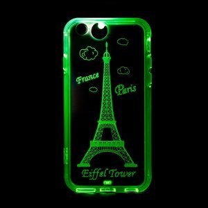Светящийся чехол Plusme Fashion Lightning Flash Париж, прозрачный для iPhone 6/6S