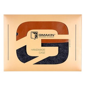 Чохол-конверт Gmakin GM03 на кнопках коричневий для MacBook Air 13"/Pro 13"/Pro 13" Retina
