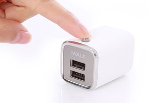 Сетевое зарядное устройство IWALK Dolphin, 2 USB, 2,1A белое