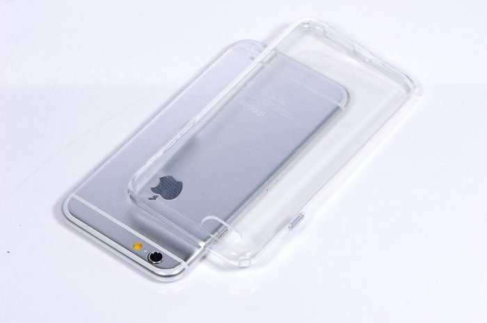 Силіконовий чохол COTEetCI ABS прозорий + сріблястий для iPhone 6 Plus/6S Plus