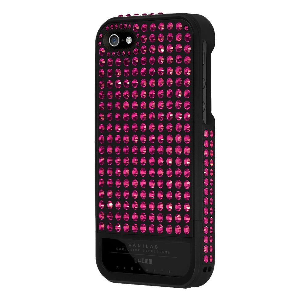 Чехол-накладка для Apple iPhone 5S/5 - Lucien Elements Vanilas Exclusive Selections Rose чёрный + розовый