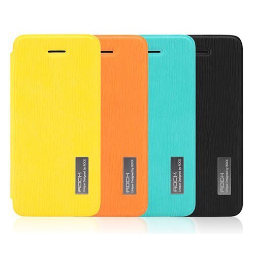 Чехол-книжка для Apple iPhone 5C - ROCK New Elegant желтый