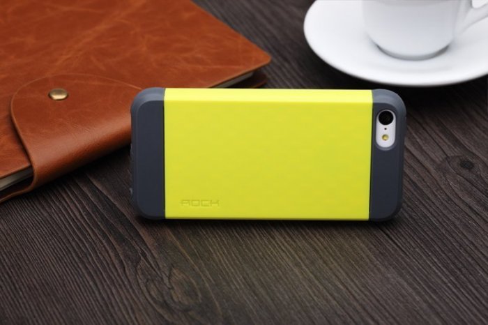 Пластиковый чехол ROCK Shield желтый для iPhone 5C