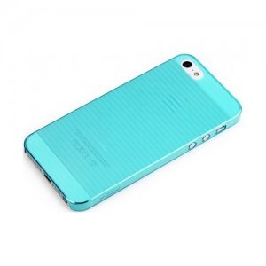 Полупрозрачный чехол ROCK Texture голубой для iPhone 5/5S/SE