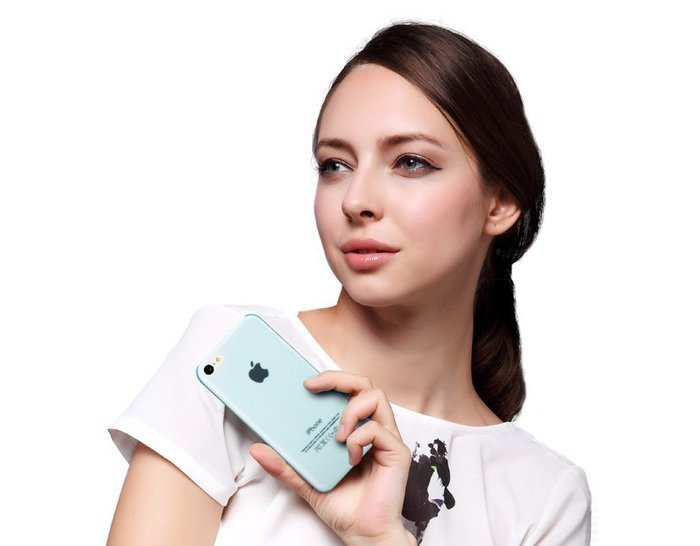 Чехол-накладка для Apple iPhone 5C - ROCK Texture синий