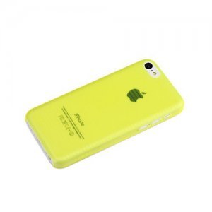 Полупрозрачный чехол ROCK Texture желтый для iPhone 5C