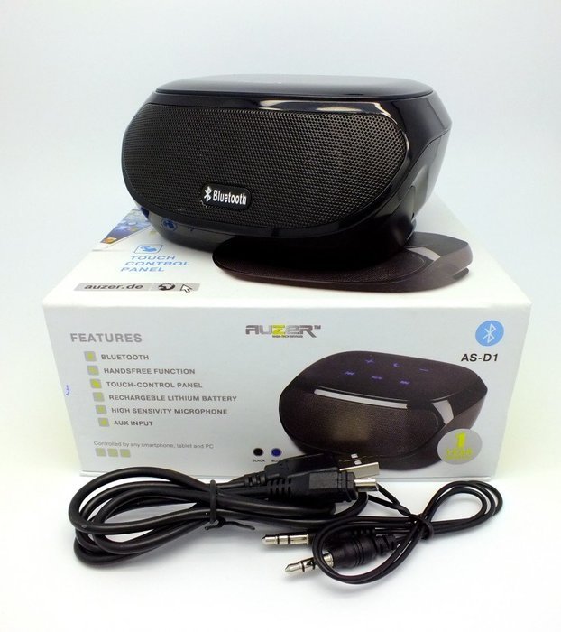 Портативна Bluetooth колонка AUZER AS-D1 чорна Портативна Bluetooth колонка AUZER AS-D1 чорна