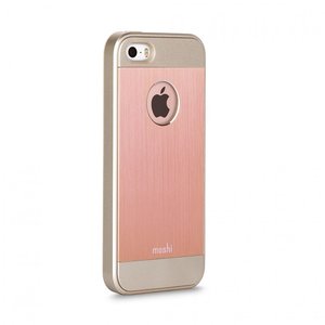 Чехол-накладка для Apple iPhone SE/5S/5 - Moshi iGlaze Armour Metal розовый