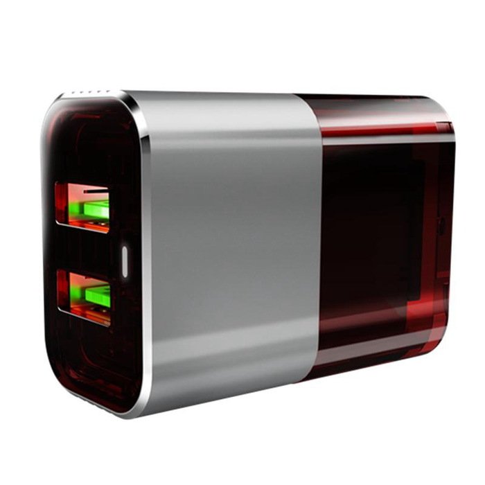 Мережевий зарядний пристрій H'MASTON Pro Adaptive Travel Charger H2206 2xUSB сіре Мережевий зарядний пристрій H'MASTON Pro Adaptive Travel Charger H2206 2xUSB сіре