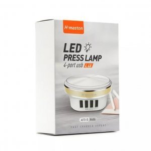 LED-лампа з USB-хабом H'MASTON Pro H4406 біла