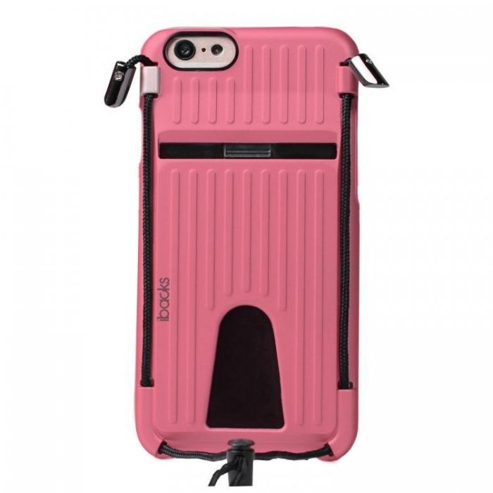 Чехол-накладка для Apple iPhone 6/6S - iBacks Travelling розовый