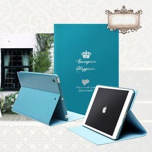 Чохол із малюнком iBacks Ultra-slim Crown блакитний для iPad mini 2/3