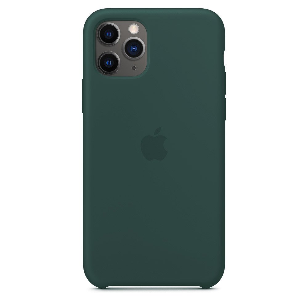 Силиконовый чехол темно-зеленый для iPhone 11 Pro