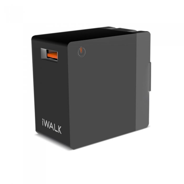 Сетевое зарядное устройство iWalk Leopard Quick Charge 3.0, 2А, чёрное