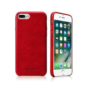 Кожаный чехол Jisoncase Vintage Genuine handmade красный для iPhone 8 Plus/7 Plus