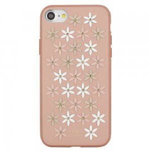 Кожаный чехол Luna Aristo Daisies розовый для iPhone 7 Plus/8 Plus